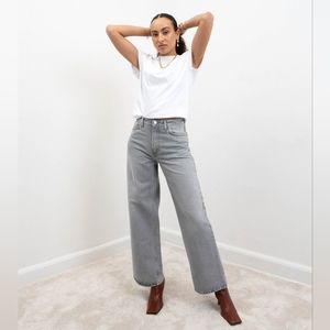 Won Hundred Kiri High-Waisted Flare Jeans in grey, size 30 (fits like sz 28)